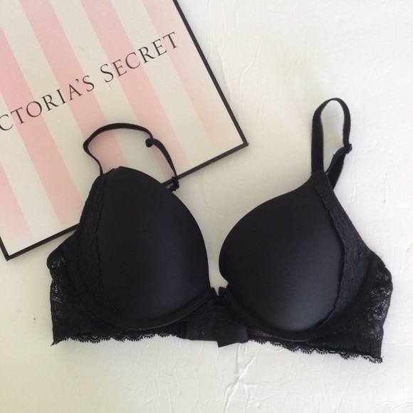 VICTORIAS SECRET DREAM ANGELS PUSH UP BRA SATIN AND LACE SIZE 32D - Picture 3 of 16